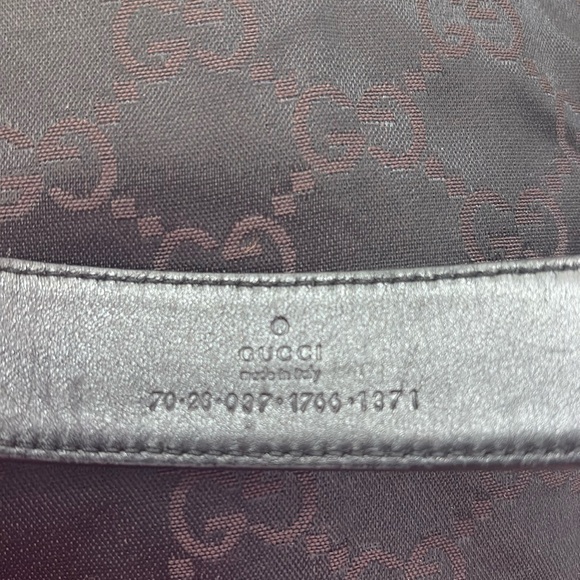 Gucci Black/Tan Belt Interlocking GGs EUC - Picture 3 of 9